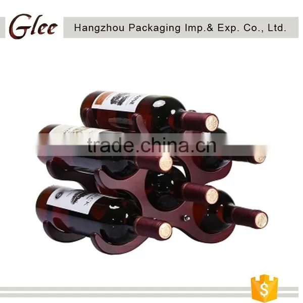 Luxurious Fashion Latest Style Round Handmade Wooden Wine Rack photo-5