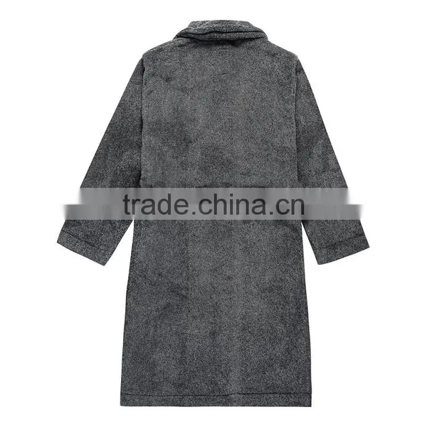 100 Ployester Cationic Coral Fleece Bathrobe, cd Marl Fleece Bathrobe, Heather Fleece Bathrobe, Melange Fleece Bathrobe photo-2