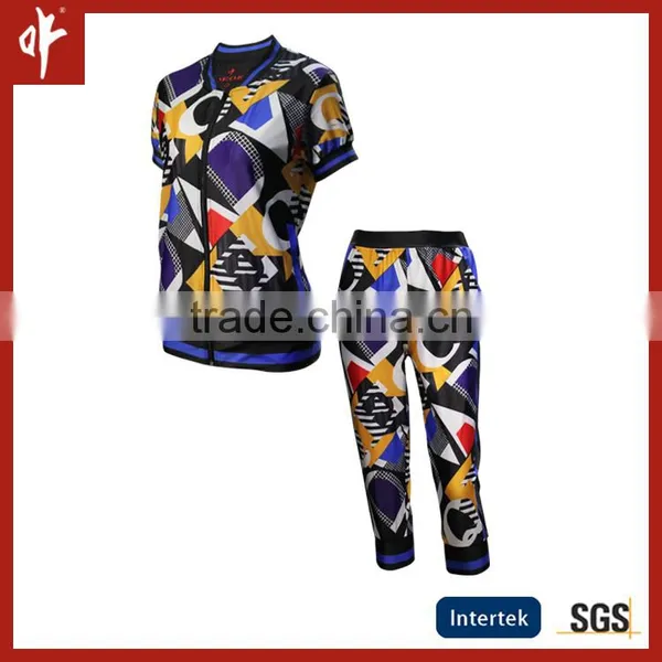 Ladies Running Suit , Sublimation Sports Suirt , Outdoor Shirt for Women