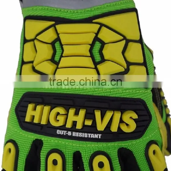 CE 4543 Oil and Gas Cut Proof PVC Dotted High Impact Resistant Safety Gloves photo-3