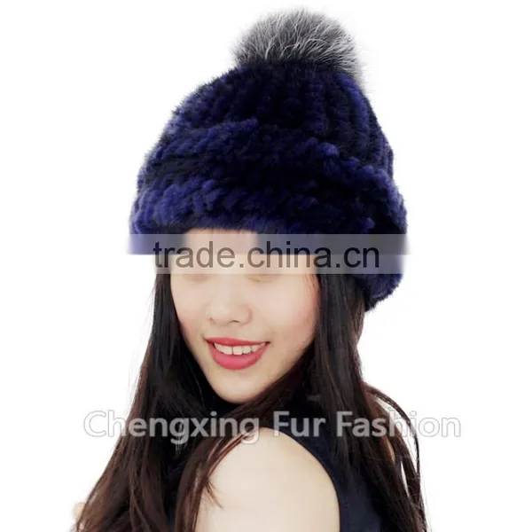 CX-C-239 Sunlight Mink Fur Hand Knitted Funny Hat photo-3