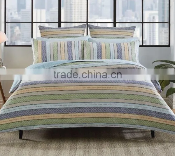 Contemporary Mix of Stripes, Geometric Details and Vibrant Colour Quilt Cover photo-3