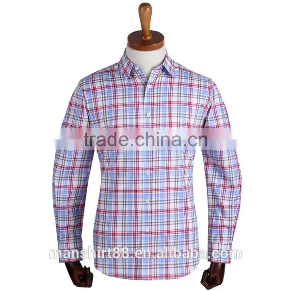 Latest Nice Checked Causal Sport Shirt 100% Cotton Men Shirt photo-3