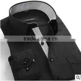 Latest Shirt Designs for Men Long Sleeve Formal Shirt Uniform Business Korean Men Anti-wrinkle T-shirt photo-4