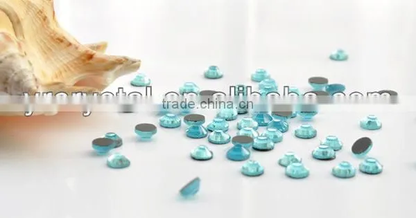 Crystal Shiny Hot Fix Rhinestones in Aquamarine photo-4
