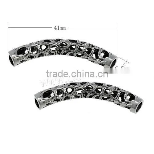 New Stainless Steel Tube Beads Bulk Bead 316L Stainless Steel Curved Tube Hollow Wholesale Beads photo-2
