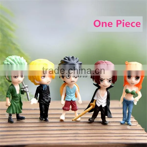 Hot Japanese Anime Figure One Piece Action Figure Mini PVC Figure Set of 5pcs photo-2