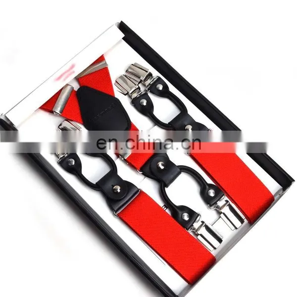 Professional Production Unisex Elastic 3.5cm 6 Clips-On Y-Shape Braces Suspenders photo-3
