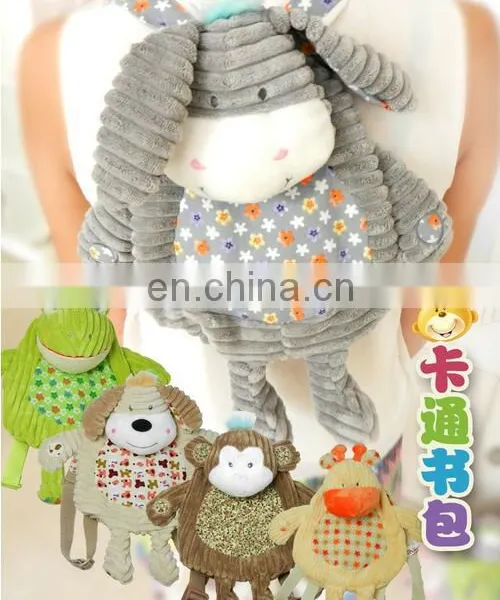 Hot Sale design Cat Backpack school bag animal cartoon backpack bag plush cartoon of children - cattle.frog.monkey ,Duck .dog