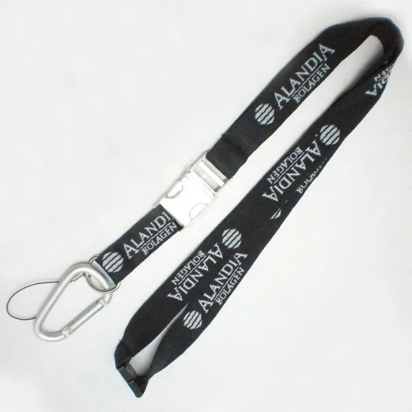 Double Layer Custom Polyester Lanyard Double Layer Woven Lanyard Shiny Rainbow Lanyard photo-3