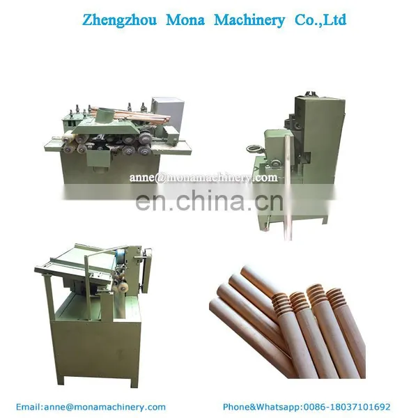 High Efficient Thread Wooden Broom Handle Threaded Wooden Shovel Handle Wooden Brush Handle Making Machine photo-2