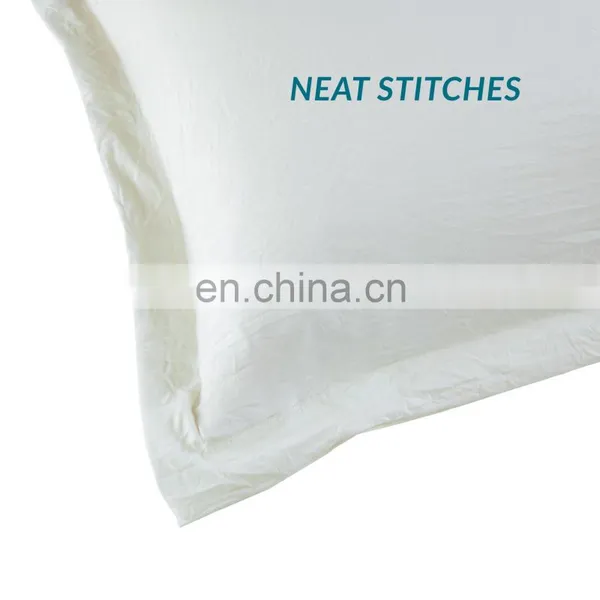Fashion Durable Plain Color Water Wash Cotton Duvet Cover Set photo-3