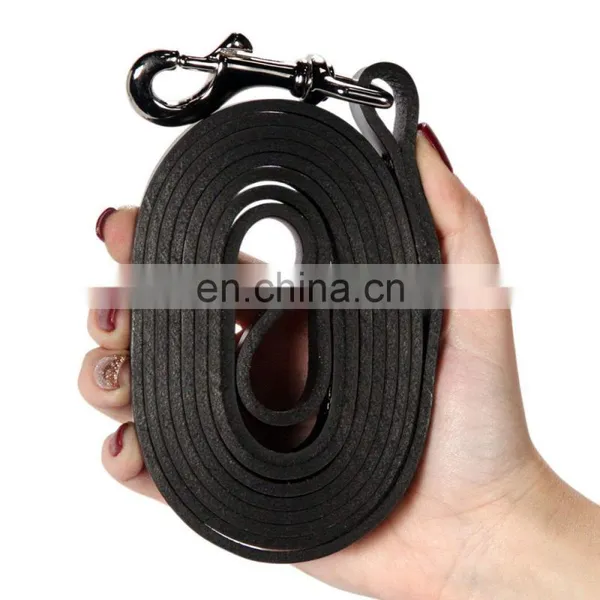 High Quality Dog Leash Water Resistant Heavy Full Grain Leather Lead Training Leahses photo-2