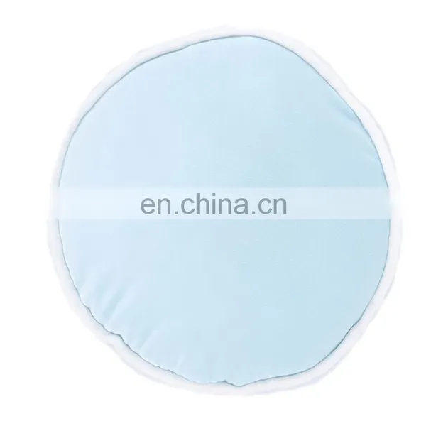 High Quality Light Blue Round Plush Decoration Cushion Round Cake Stuffed Chair Pad Car Seat Cushion photo-3