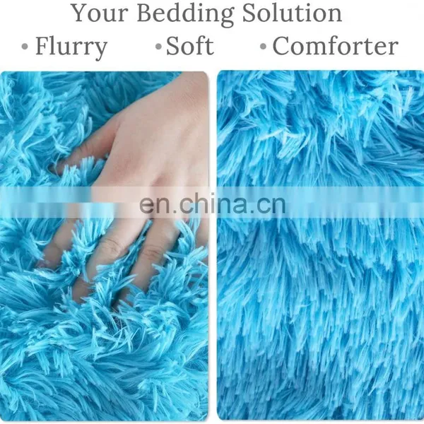 Winter Duvet Cover Shaggy Big Size Blanket Bedding Duvet Set Faux Fur Velvet Fluffy Bedding Duvet Cover Set photo-4