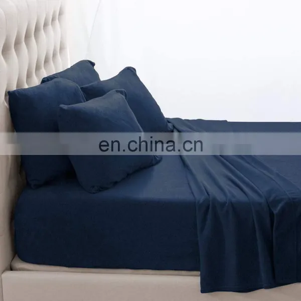 China Manufacturer King Size Fitted Bed Sheet Bed Sheet Set Teddy Fleece Fitted Sheet photo-2