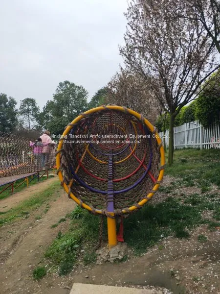 Natural Playground Equipment Fun Rope Net Tunnel Shaking Channel Air Bridge photo-2
