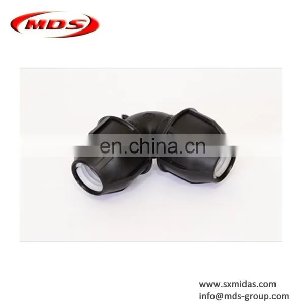 PP Compression Pipe Fittings 90 Degree Elbow for Water Distribution Irrigation photo-6