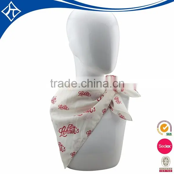 2016 Hot Sale White Square Polyester Silk Scarf photo-2