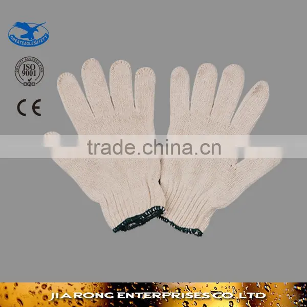 White Cotton Knitted Gloves Work Gloves LG067