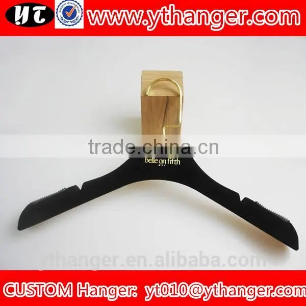 YY0529 Best Quality Black Velvet Notches Wedding Dress Hanger Velvet Coat Hanger photo-2