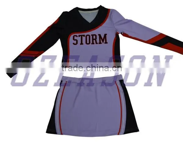 Custom Long Sleeve Top Dance Skirts Cheerleading Uniforms photo-5