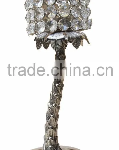 Candelabra Centerpieces Wedding / Crystal Candelabra / Candle Votive / Beaded Candelabra photo-4