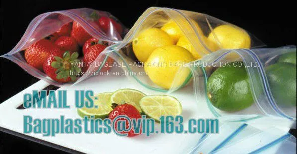 Quart Waterproof Double Color Zipper Bags Food Freezer Bags, Resealable Double Track k Bag for Food Storage Pac ba