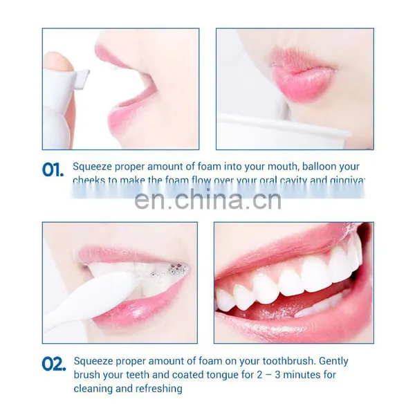 2022 Hot Sell 60ml Natural Oral Hygiene Tooth Whitening Foam Bleaching Cleaning White Teeth Whitening Mousse photo-2