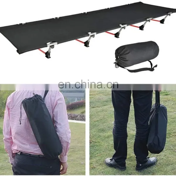 Outdoor Portable Aluminum Camping Bed Ultralight Foldable Adjustable Folding Bed Camping Beds Cot photo-2