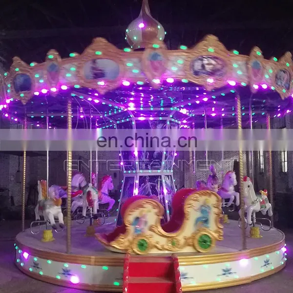 Electric Fiberglass Commercial Carousel Horses Merry Go Round For Sale photo-5