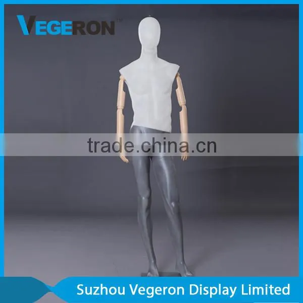 Flexible Male Mannequin With Wood Arms photo-4