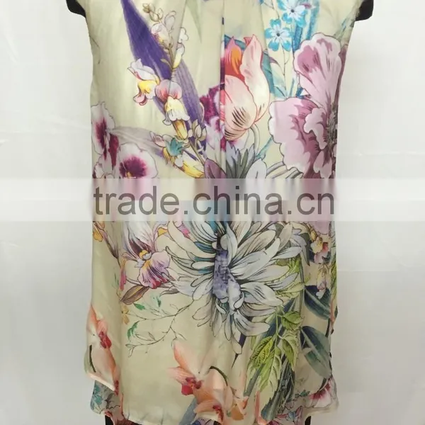 2016 New Summer Silk Printed Ladies Sexy Vest photo-4