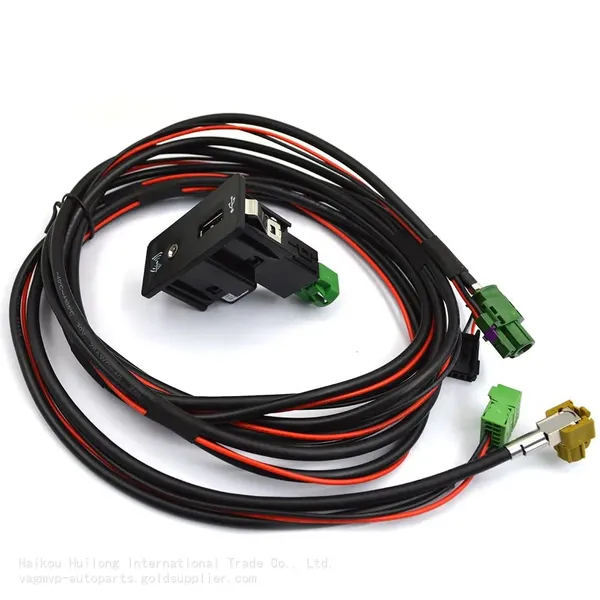 For VW Golf MK7 VII CC E-GOLF CarPlay media USB AUX Switch MIB2 MDI USB AMI Adapter Plug Socket Cable wiring Harness 3GD035222E