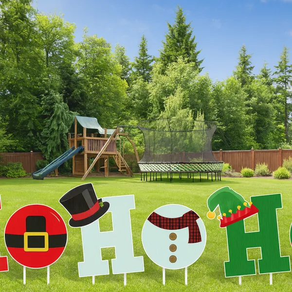 Merry Christmas Characters and Cutouts Yard Card Flair Set photo-3