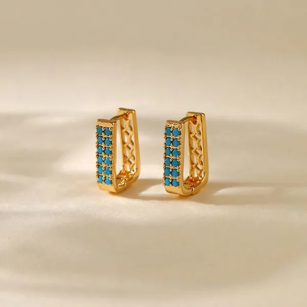 KMJ Sensitive Skin Friendly 18K Gold Plating Tarnish Resistance Brass Earrings