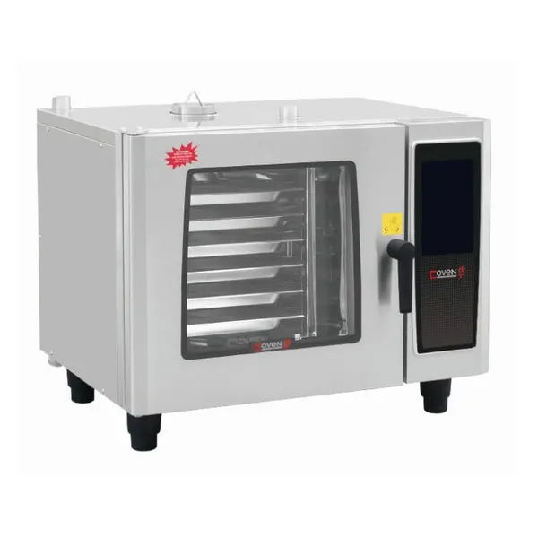 CE Compliant Liquid Crystal Gas Combi Oven with Touchscreen & 99 Programmable Menus
