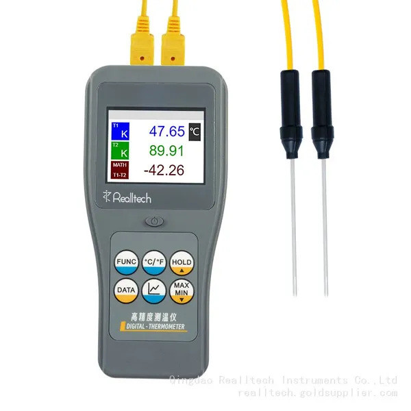 REALLTECH RTM-C02 Thermocouple Thermometer Two-Channel Temperature Meter photo-3