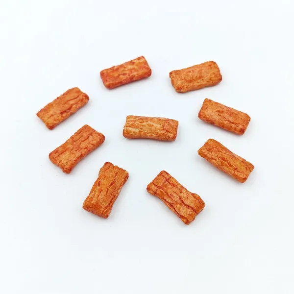 Baked Non-Fried Salty Brine Flavor Rice Crackers, Crispy Ribbed Rice Puffed Snacks, With OEM Private Label & Bulk Export Service photo-3