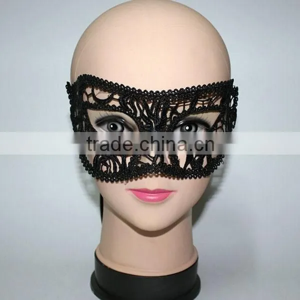 Ladies Sexy Pretty Evening Party Hollow Lace Masquerade Eye Mask Black/White Masquerade Ball Eye Masks photo-3