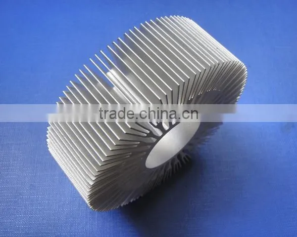 Round Anodized 6063 Aluminium Extruded Fin Tube (aluminium Cooling Fin, Aluminum Fin)