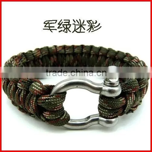 Fashion Stainless Steel Gold Clasp 550 Adjustable Buckle Paracord Bracelet Shackle photo-4