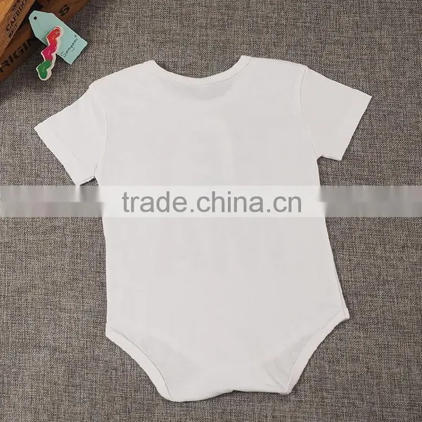 High Quality 100% Cotton Cute Baby Bodysuit White Baby Romper Toddlers Romper Suit photo-6