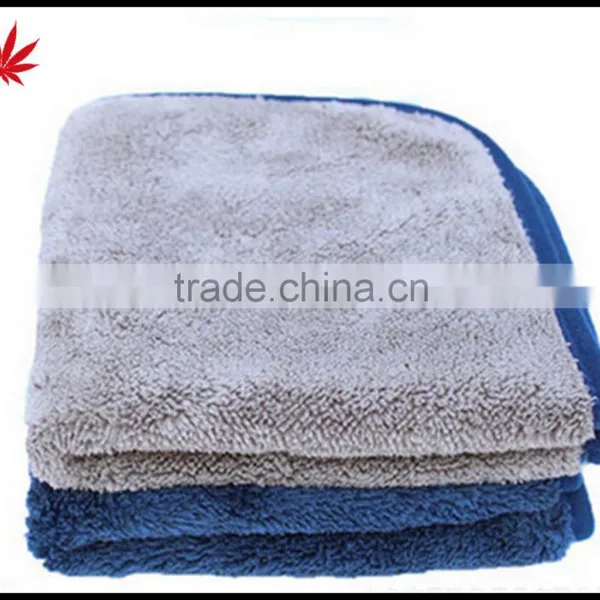 1000 GSM Car Hairdressing 40 * 60 Deluxe Microfiber Coral Fleece Towel Waxing Polishing Towels photo-2