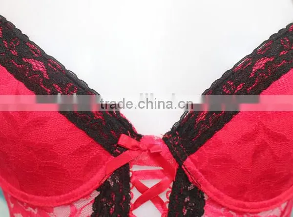 Red Black Flower Lace Transparent Sexy Lingerie,sexy Red Mature Lingerwear Nightwear photo-5