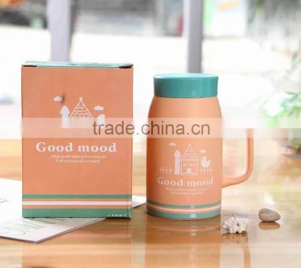 "Pinsun"ceramic Mug With Lid photo-5