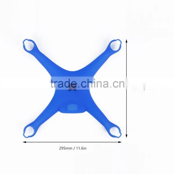 Blue Dust-proof Silicone Fuselage Protective Cover Case FOR DJI Phantom 4 photo-4