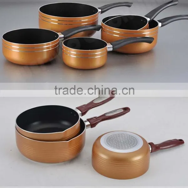 Pressed Aluminum Cookware Set(Non Stick Milk Pan,Sauce Pan, Pan ,with S/S Lid) photo-3