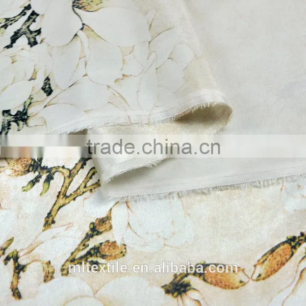 High Quality Cheap Custom Print Stretch Silk Fabric photo-2