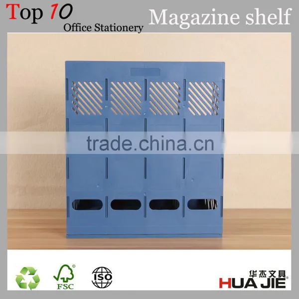 Hot Sale Office Stationery Desktop Magazines Rack With 4 Compartments photo-3